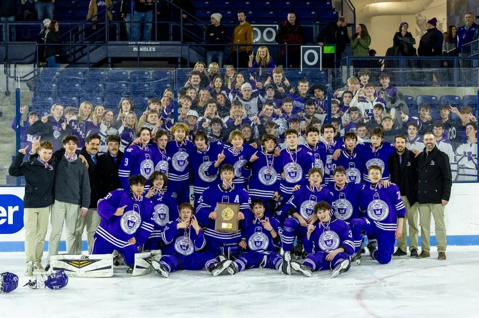 Hampden Academy Coop Hockey Team Beats Messalonskee 2-1 in Triple Overtime to Win Class B North Regional Title